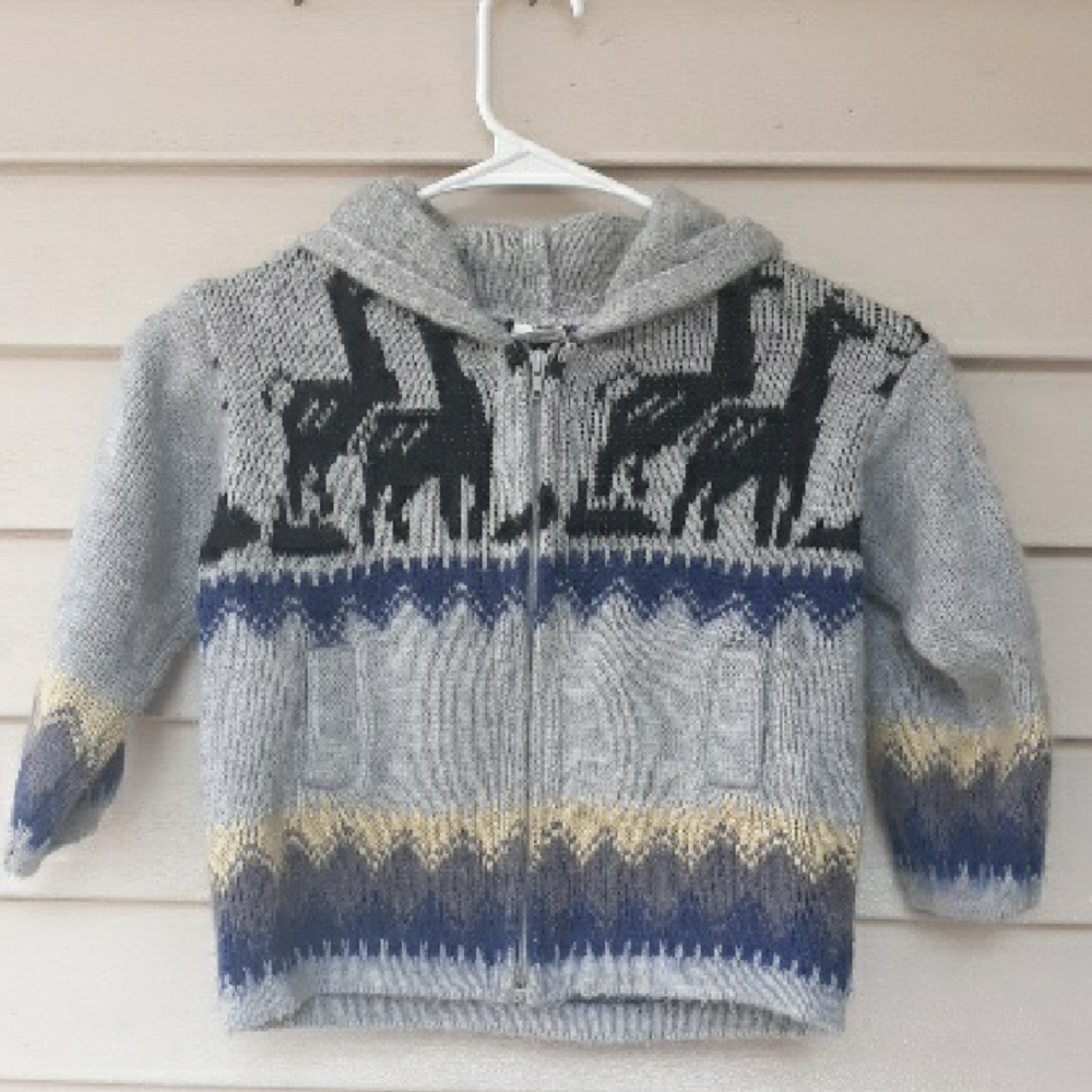 YARINA Sweater Alpaca/cotton Kids size 2 2T Ecuador